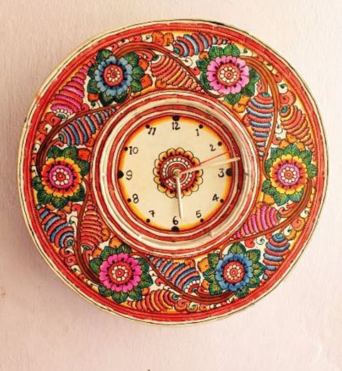 'Phool’ Hand Painted Tholu Wall Clock